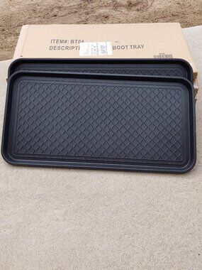Trimate All Weather Large Black Boot Tray Pack Of 2 NEW Water Resistant Animal
